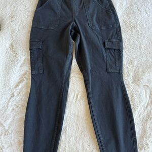 NWT Spanx stretch twill ankle cargo pant washed black XL petite